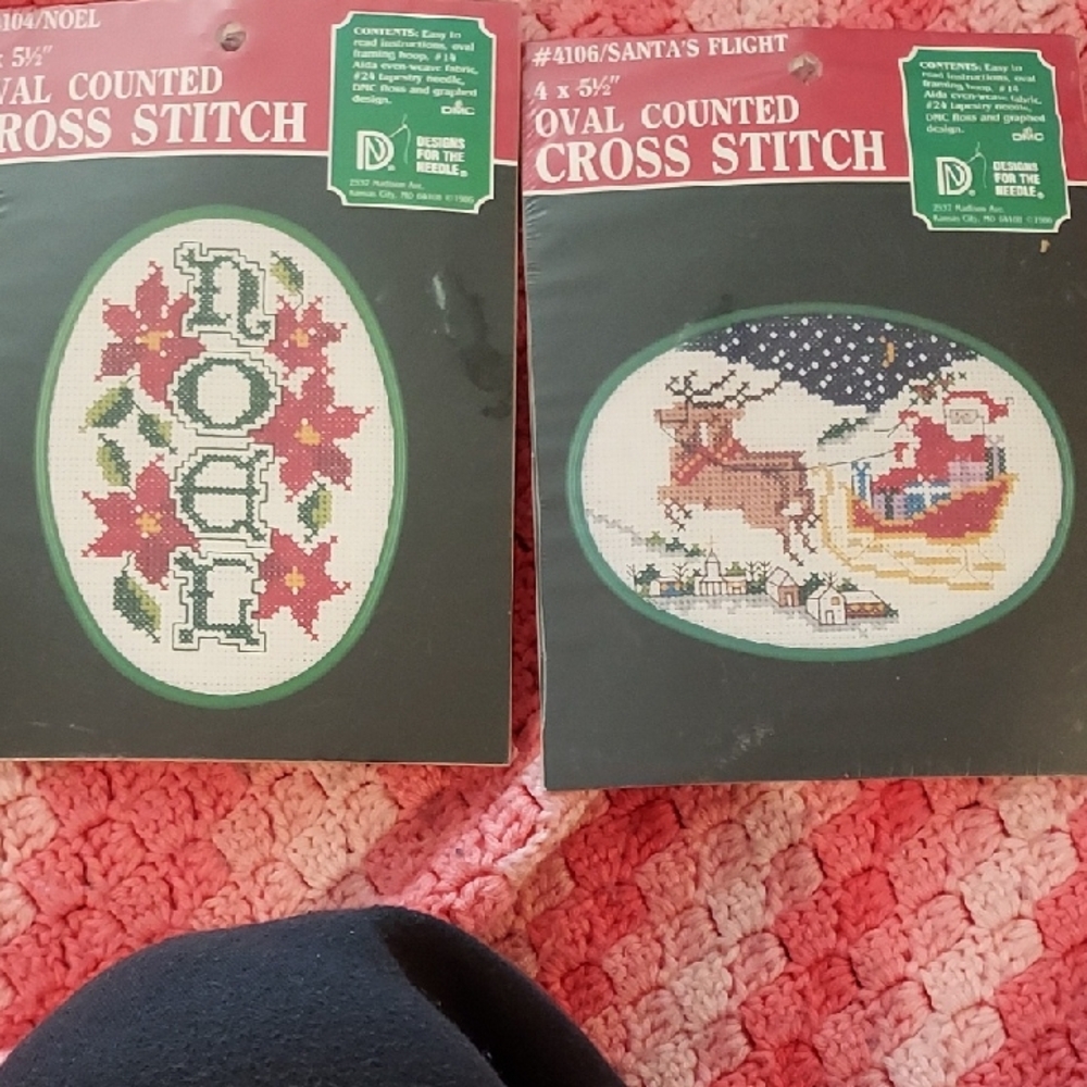 Counted Cross Stitch Kit - Noel and Santa's Flight